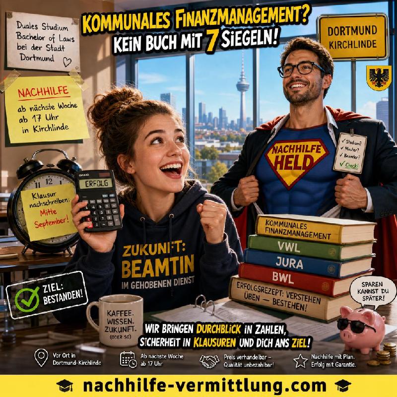 Nachhilfe VWL, Jura, BWL, Kommunales Finanzmanagement Dortmund Nachhilfe VWL, Jura, BWL, Kommunales Finanzmanagement Dortmund